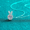 1 Carat Moissanite Rabbit Ears Shape Pendant Necklace