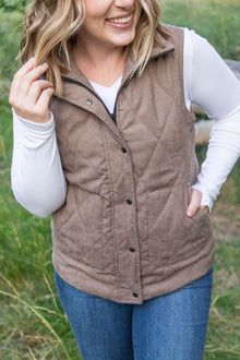  IN STOCK Corduroy Vest - Mocha