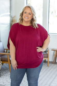  Darcy Dolman Top - Burgundy | Women's Flowy Top