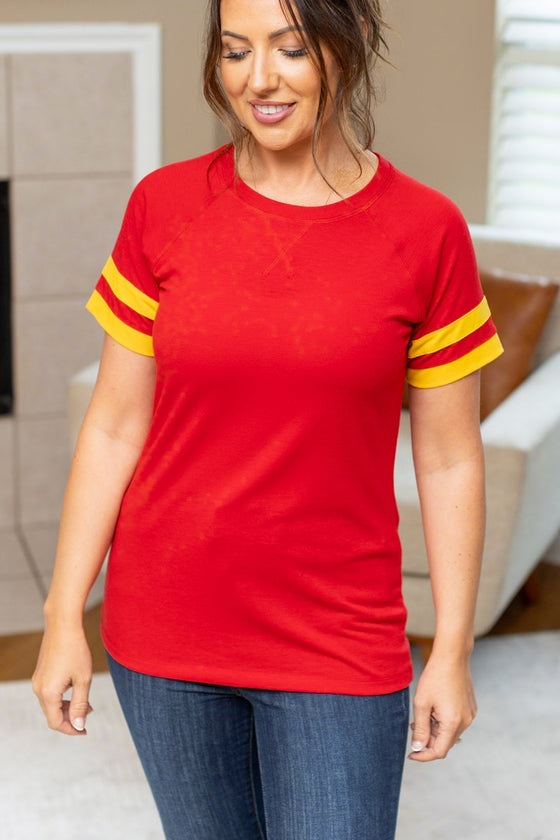 IN STOCK Kylie Tee - Kansas City Red and Yellow