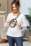 IN STOCK Clear Bag - Black Geometric Strap | Women's Crossbody Bag