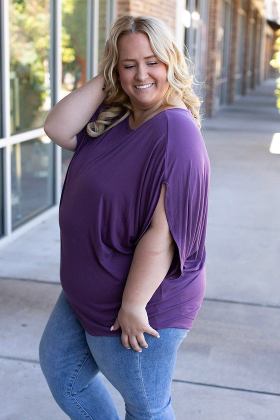 Darcy Dolman - Dark Purple | Women's Flowy Top