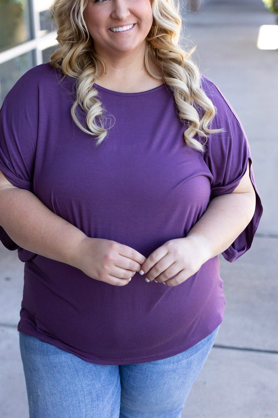 Darcy Dolman - Dark Purple | Women's Flowy Top