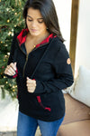 IN STOCK Avery Accent HalfZip Hoodie - Buffalo Plaid