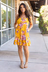 IN STOCK Rory Ruffle Dress - Golden Floral FINAL SALE