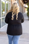 Long Sleeve Sarah Ruffle - Black | Women's Top