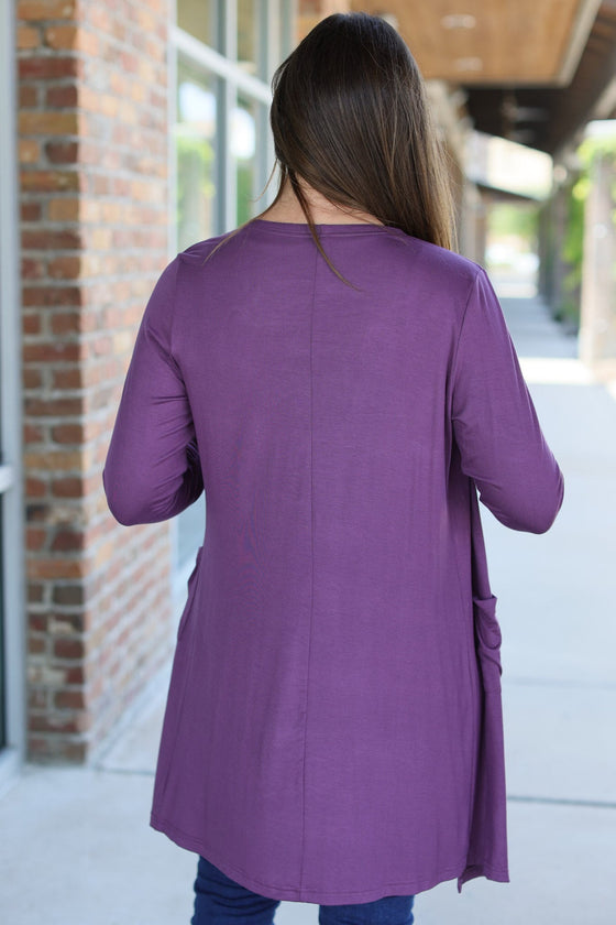 IN STOCK Classic Cardigan - Purple