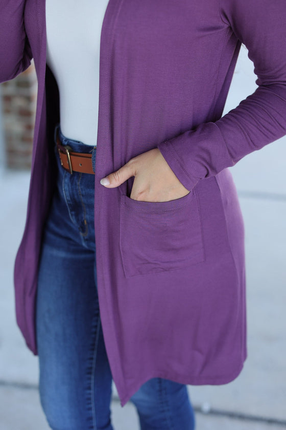 IN STOCK Classic Cardigan - Purple