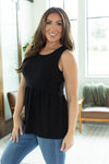 Renee Ruffle Tank - Black | Women's Sleeveless Top