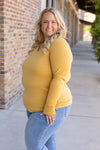 Leah Long Sleeve Top - Mustard | Women's Casual Top