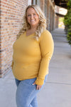 Leah Long Sleeve Top - Mustard | Women's Casual Top