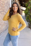 Leah Long Sleeve Top - Mustard | Women's Casual Top