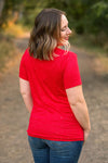 IN STOCK Olivia Tee - Red Sparkle