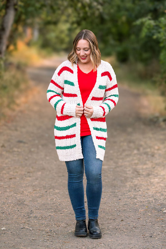 IN STOCK Christmas Stripe Cardigan