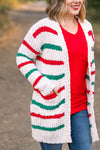 IN STOCK Christmas Stripe Cardigan