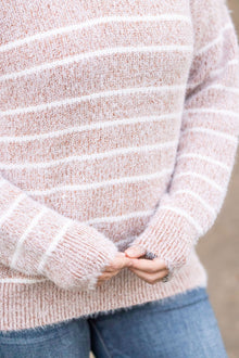  IN STOCK Cozy Striped Sweater - Rust