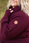 IN STOCK Classic Zoey ZipCowl Sweatshirt - Burgundy