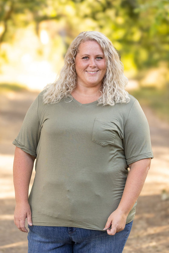 Sophie Pocket Tee - Olive | Women's Short Sleeve