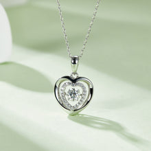  Moissanite 925 Sterling Silver Heart Necklace