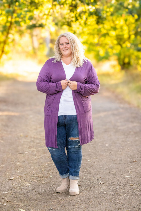 IN STOCK Classic Cardigan - Purple