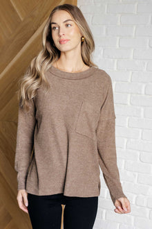  Casual Tuesday Ribbed Knit Sweater in Mocha