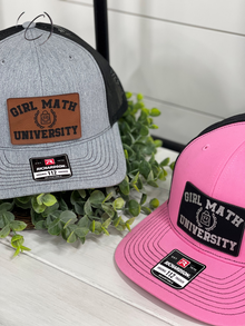  Adult Girl Math University Patch Snapback Hat