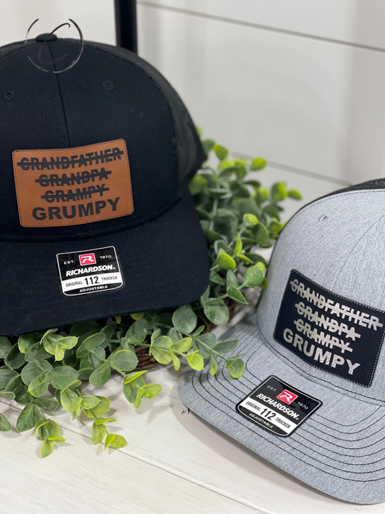 Adult Grumpy Grandpa Patch Snapback Hat