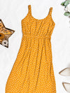 IN STOCK Reagan Ribbed Midi Dress - Pumpkin Floral | Women's Dress