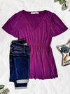 IN STOCK Emery Ruffle Top - Purple | Women's Blouse