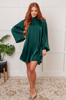  Isn't It Lovely Poly Satin Butterfly Sleeve Dress