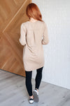 Milan Travel Shift Dress in Khaki