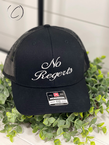  Adult No Regerts Embroidered Snapback Hat