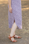 IN STOCK Reagan Ribbed Midi Dress - Lavender Floral | Women's Dress