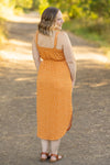 IN STOCK Reagan Ribbed Midi Dress - Pumpkin Floral | Women's Dress