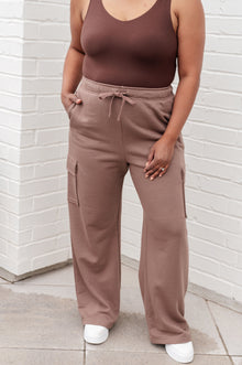  Run, Don't Walk Cargo Sweatpants in Smokey Brown