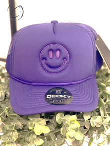  Adult Smiley Embroidered Foam Snapback Hat