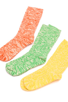  Sweet Heathered Scrunch Socks Set of 3 Pairs