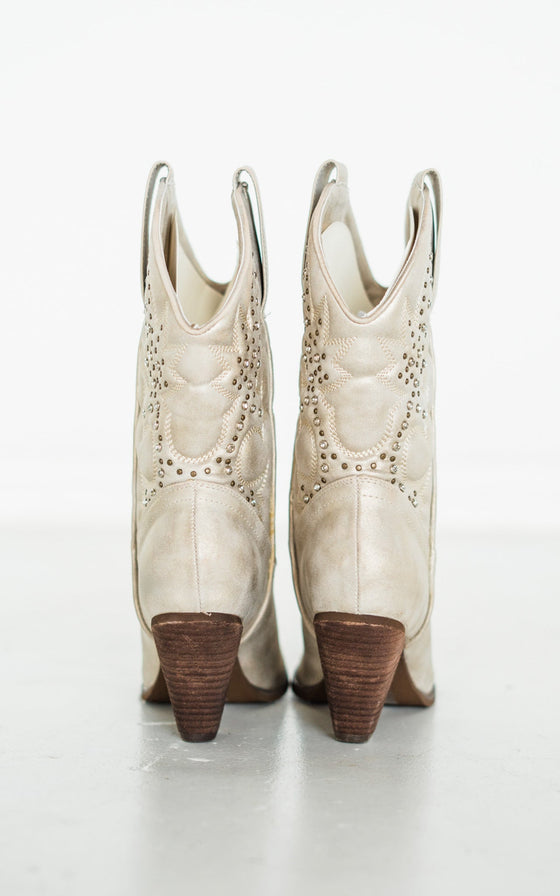 Houston Western Boots in Champagne