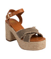 Nana Platform Sandals in Khaki