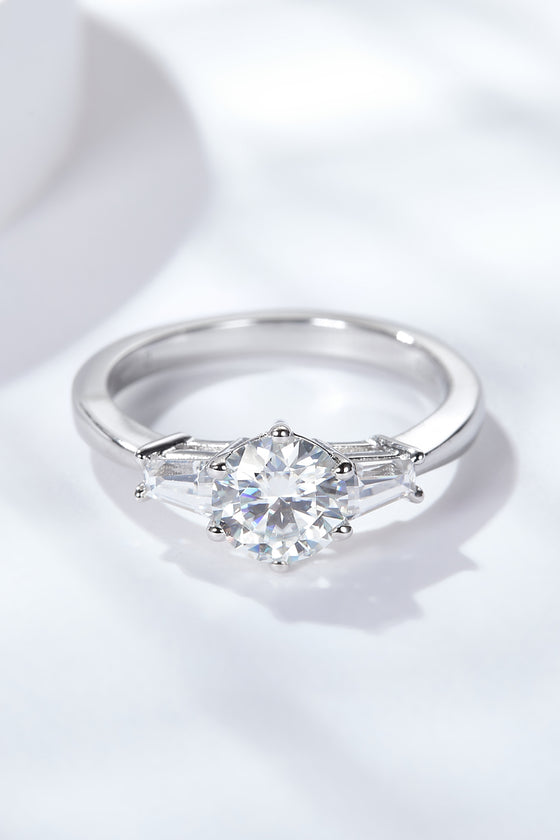 Loyal Love 1 Carat Moissanite Platinum-Plated Ring