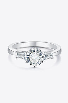  Loyal Love 1 Carat Moissanite Platinum-Plated Ring