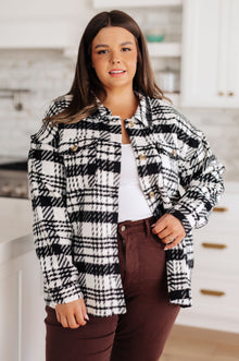  Kate Plaid Jacket in Black & White