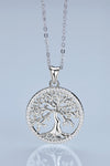 925 Sterling Silver Moissanite Tree Pendant Necklace