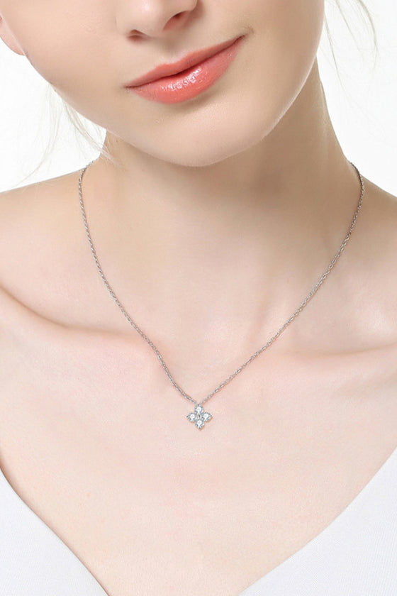 Moissanite Four Leaf Clover Pendant Necklace