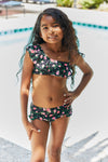 Marina West Swim Clear Waters Two-Piece Swim Set in Black Roses