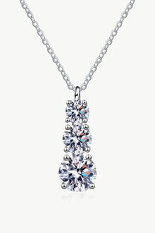  1.8 Carat Moissanite Triple-Pendant Necklace