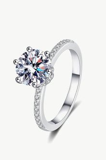  925 Sterling Silver 2 Carat Moissanite Ring